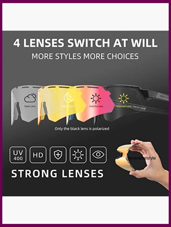 Polarized Sports Sunglasses UV400 Protection for Cycling Baseball main image 2